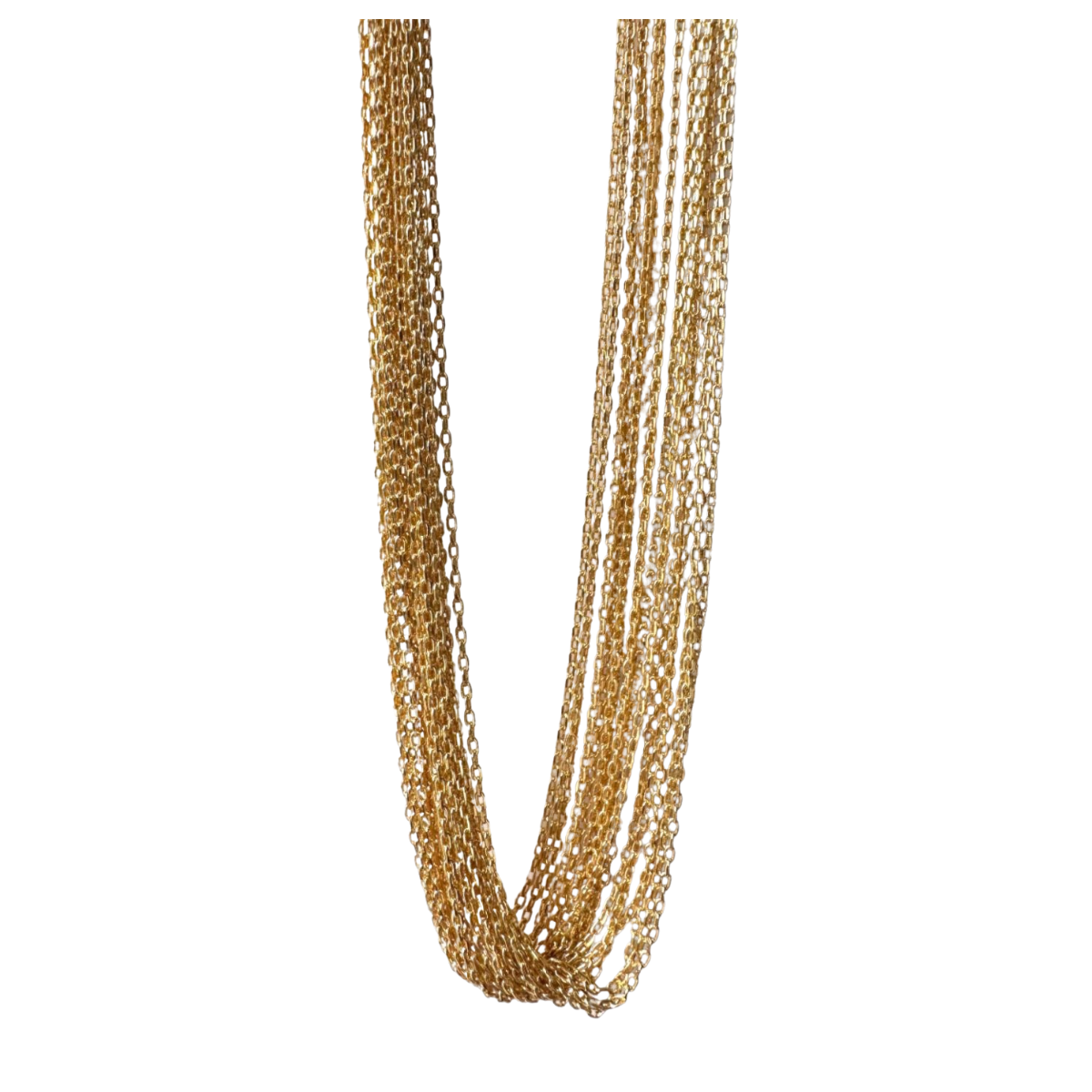 Hand-Woven Galaxy-Inspired Gold Multi-Layered Tassel Design Necklace |Stackable |1.9-Inch Adjustable Extension Chain