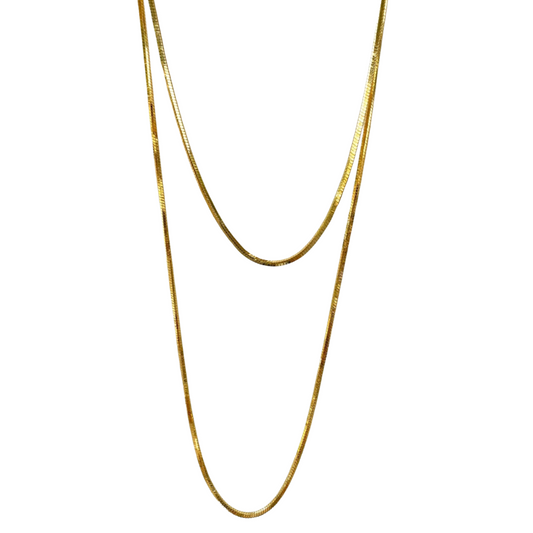 Luxe Minimalist 120cm Snake Chain Necklace – Extra-Long